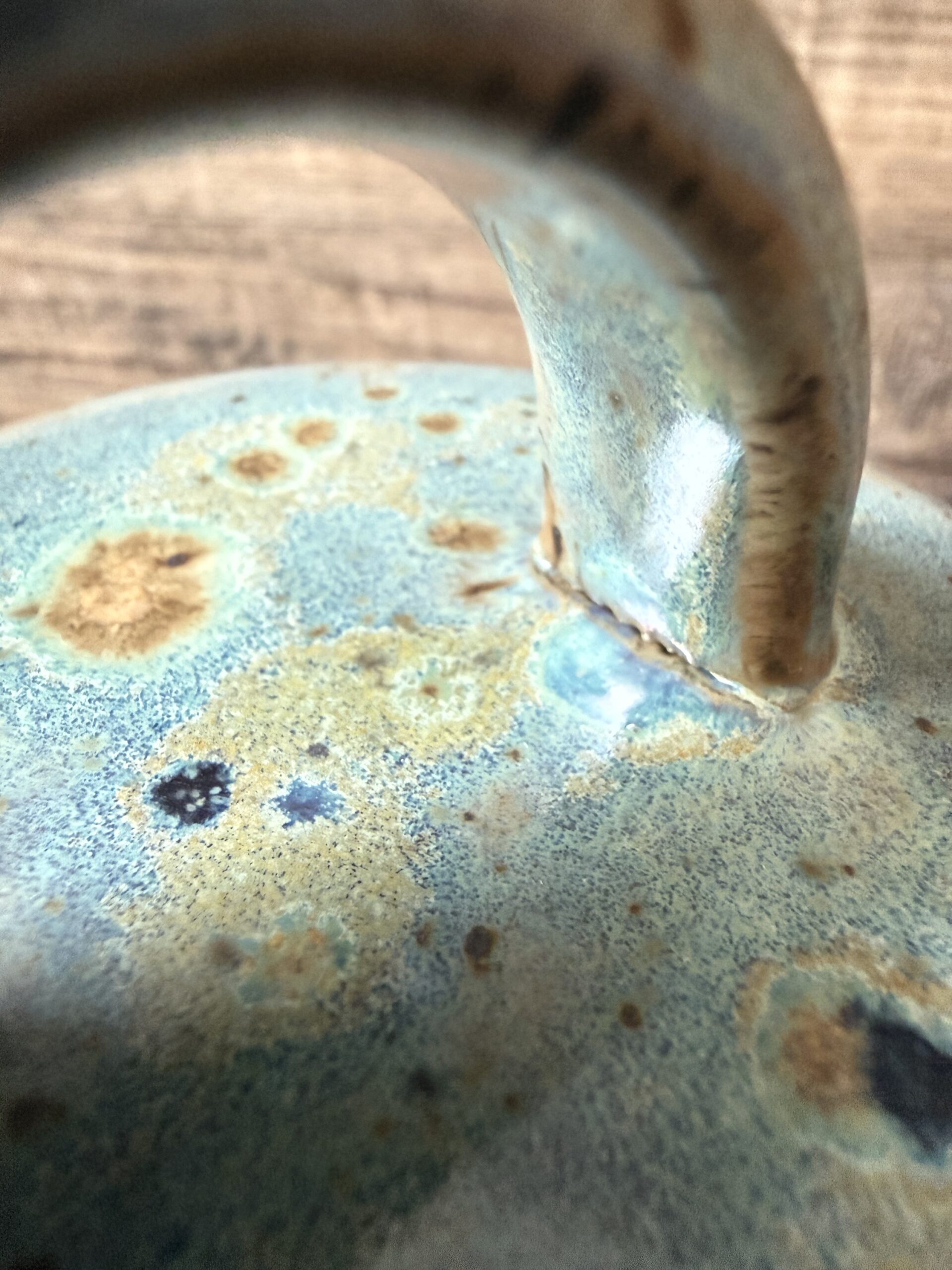 Textured Turquoise Lidded Canister - Seconds - Image 3