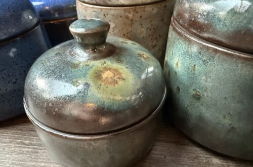 Aurora Green over Black Walnut Mayco Glazes