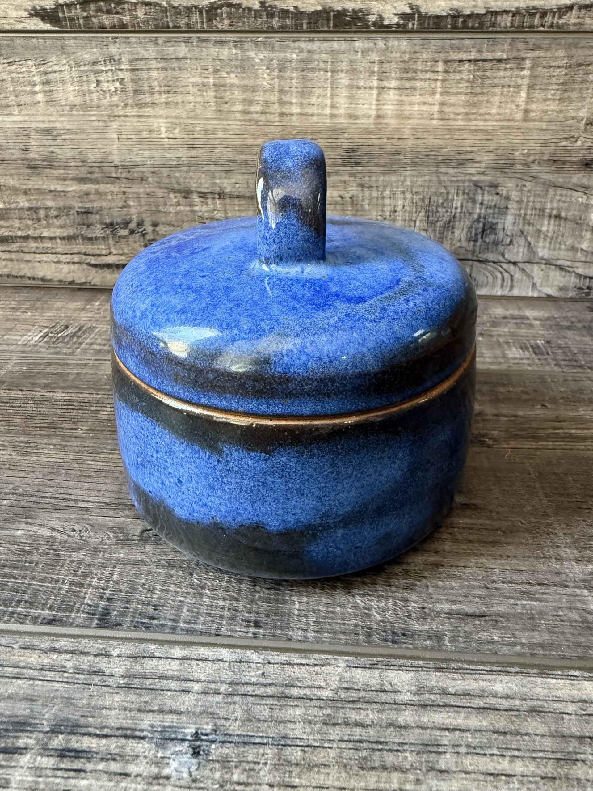 Indigo Lidded Canister 2 - Image 3