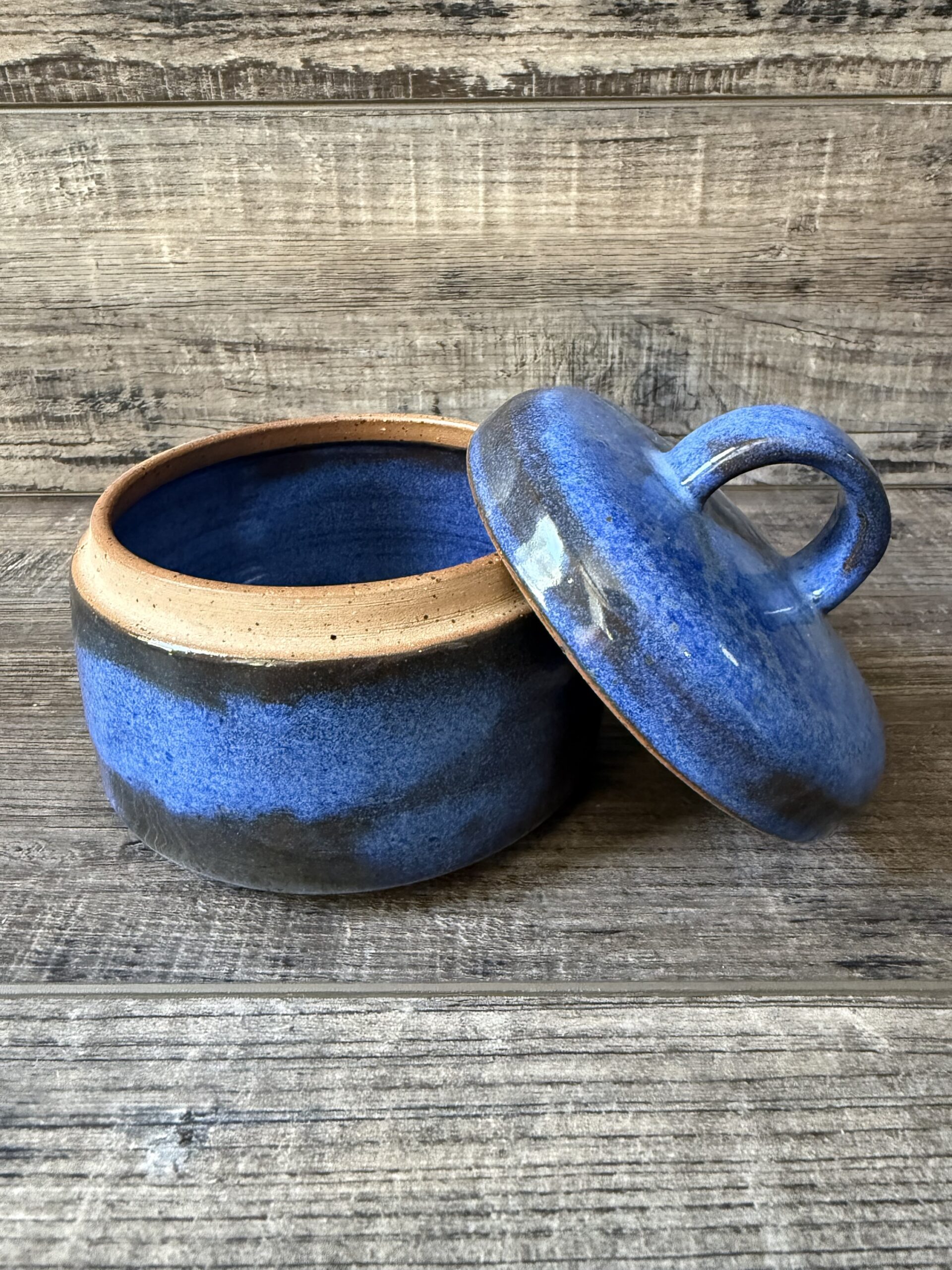 Indigo Lidded Canister 2 - Image 6