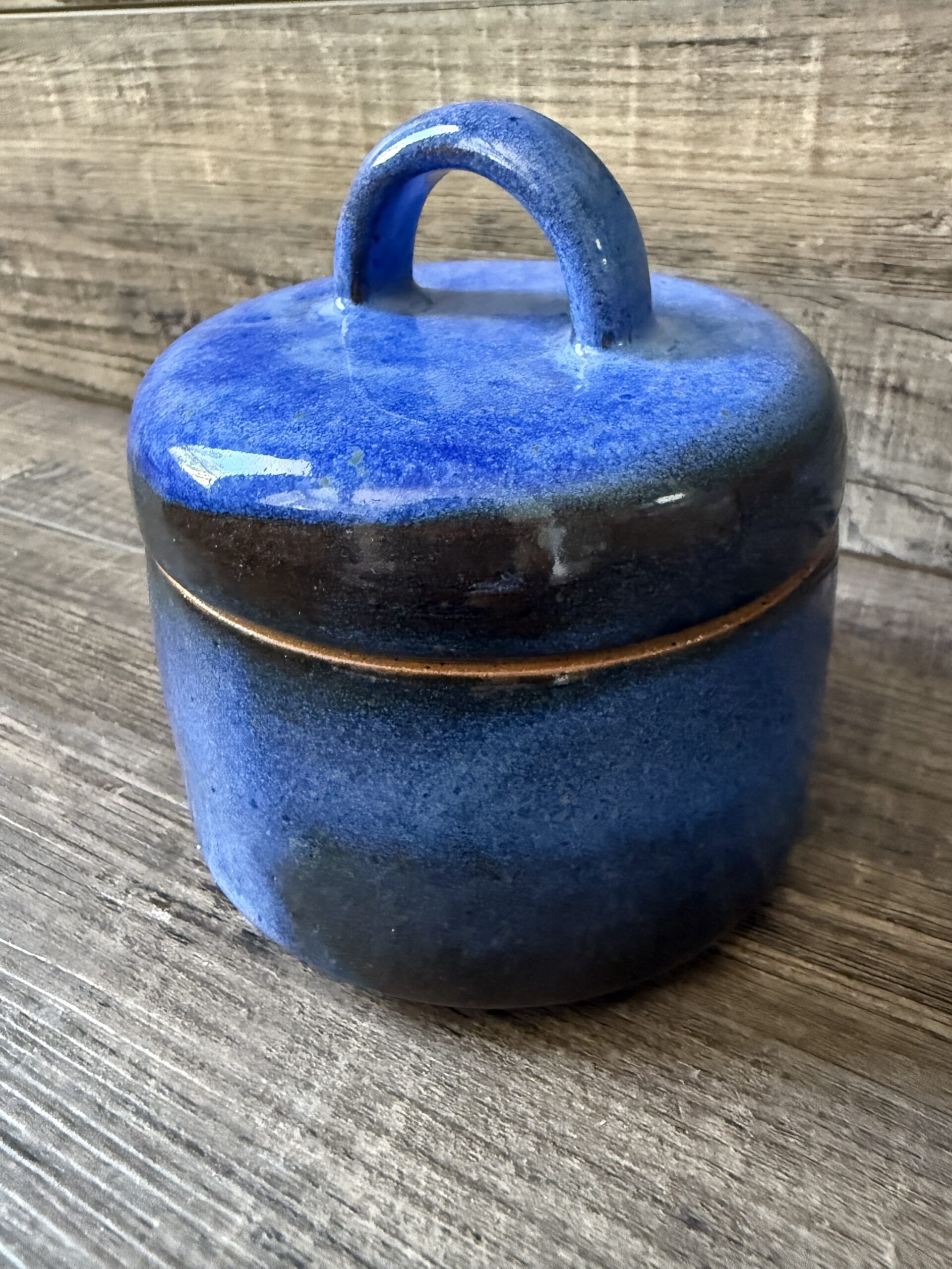 Indigo Lidded Canister 4 - Image 2